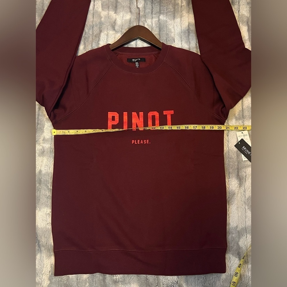 BRUNETTE The Label Pinot Please Core Crew Size Medium/Large - Picture 5 of 7